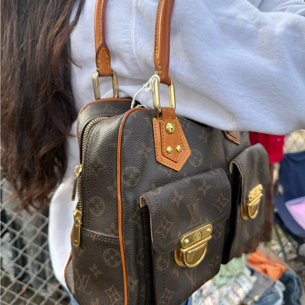 Louis Vuitton Dark Brown Monogram Satchel - Picture 6 of 13